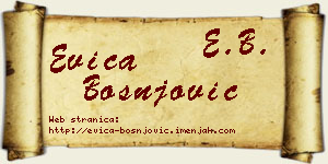 Evica Bošnjović vizit kartica